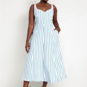 Old Navy Fit and Flare Striped Midi Dress in size 2X